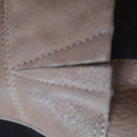 Adam Tucker McKenna Chunky Heel Leather Open  Toe Shoe Bootie Size 8.5 - Picture 9 of 14